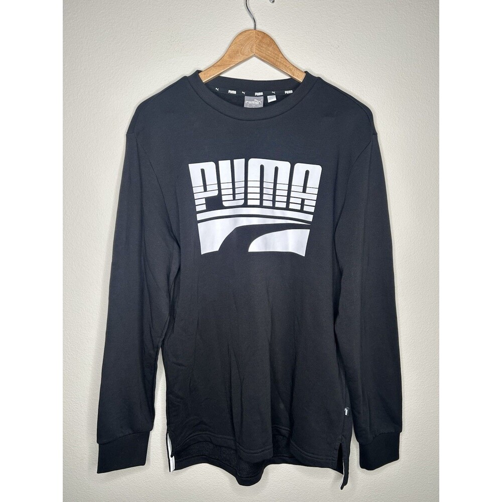 Puma Mens Size Medium Bold Graphic Logo Crewneck Pullover Sweatshirt Sweater